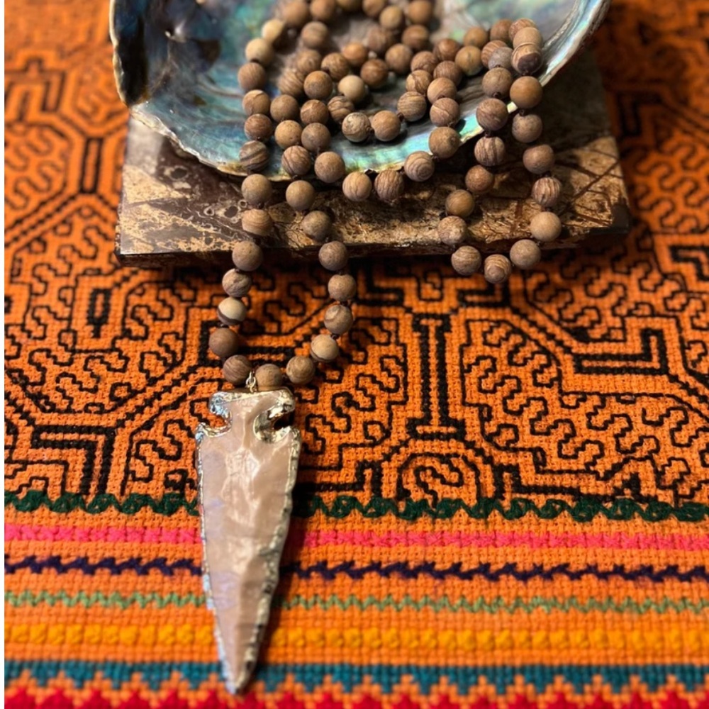 Jasper arrowhead pendant
